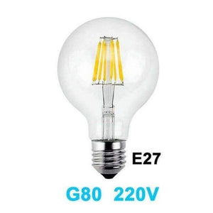 Planet Gates G80 E27 220V / 6W / Cold White Gitex Antique LED E27 Bulb Retro Lamp 220V 2W 4W 6W 8W LED Filament Light E14 Glass Ball Bombillas LED Bulb Edison Candle Light
