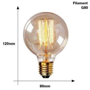 Planet Gates G80 filament 220V / E27 2017 Edison Bulb E27 220V 40W ST64 A19 T45 G80 G95 G125 Incandescent filament bulb lighting Retro Edison Light Bulb