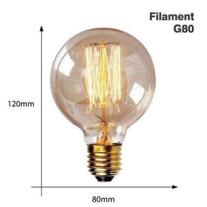 Planet Gates G80 filament / 220V E27 Edison Bulb E27 220V 40W ST64 A19 T45 G80 G95 G12 Retro Lamp Incandescent filament bulb lighting Vintage Light Bulb Edison Lamp