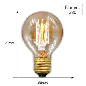 Planet Gates G80 Filament / E27 MACLOU Vintage Edison Bulb E27 220V Retro Lamp 40WAmpoule Vintage Light Bulb Edison Lamp Incandescent Light Filament Edison Bulb