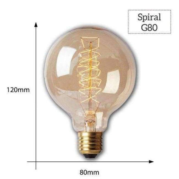 Planet Gates G80 Spiral / E27 Edison žárovka lampada retro lampa žárovka ampule vintage žárovka E27 40w 220v pro dekoraci žárovka s vláknem E27 závěsná světla žárovka