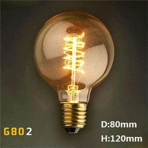 Planet Gates G80 spiral / E27 Vintage Edison Bulb E27 220V Retro Lamp 40W Vintage Light Bulb Edison Lamp Incandescent Light Filament Edison Bulb