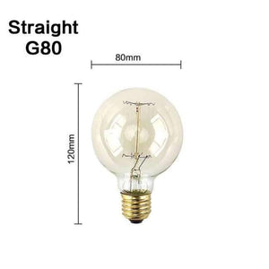 Planet Gates G80 Rovná / E27 Retro Lampa E27 Vintage Žárovka s Vláknem 220V Žárovka Spirálová Světelka s Vílou LED Edison Žárovka Lampada Ampoule Bombillas