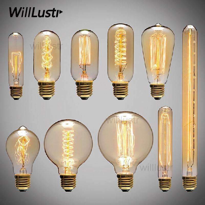 Planet Gates G80 vertical Edison Filament Light Bulbs Vintage Retro Industrial Style Lamp E27 Antique bulbs Fashion loft Incandescent lamps 110V 220V 40W