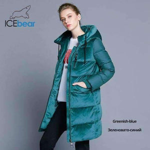 Planet Gates G860 greenish-blue / 44 / China 2018 New high quality winter velvet jacket thick warm women's parka clothing fashion casual women's brand coat GWD18080
