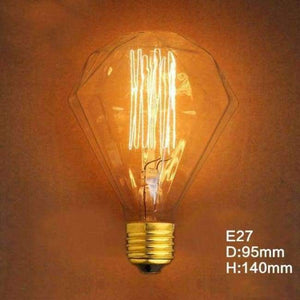 Planet Gates G95 Edison Diamond Ampoule Vintage žárovka E27 220V Edisonova žárovka 40W Lampada Závěsná světla Žárovka Dekorační Retro lampa
