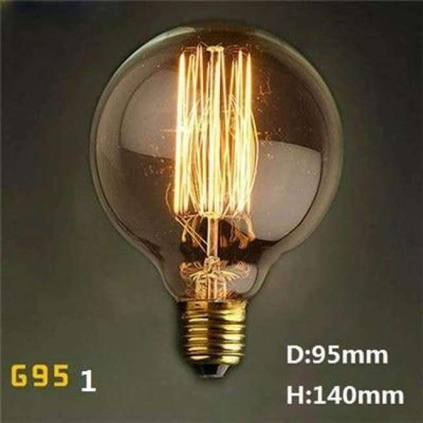 Planet Gates G95 filament / E27 Vintage Edison Bulb E27 220V Retro Lamp 40W Vintage Light Bulb Edison Lamp Incandescent Light Filament Edison Bulb