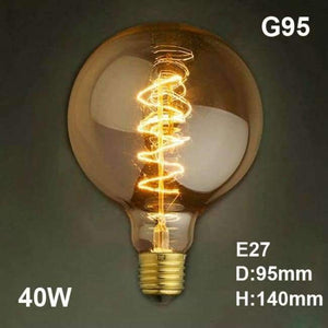 Planet Gates G95 Vintage Industrial Retro Pendant Lamp Edison Light E27 Holder Iron Cage Lampshade Warehouse Style Light Fixture Indoor Lighting