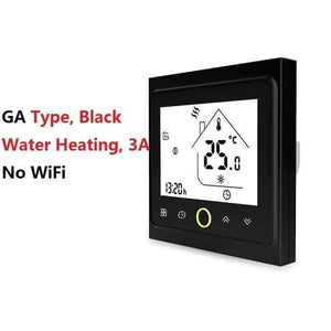 Planet Gates GA Black (NO WiFi) AC95~240V WiFi Temperature Controller Electric Floor Heating Water/Gas Boiler Thermostat Works with Google Home Alexa