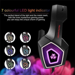 Planet Gates Gaming Headset Stereo Bass Heaphone With Mic LED Light for PS4 Xbox One PC+5000DPI