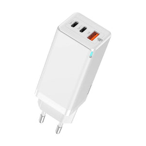 Baseus 65W GaN Charger Quick Charge 4.0 3.0 Type C PD Fast Charger 3 Port USB Charger with QC 4.0 3.0 Portable Phone Charger