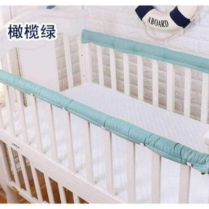 Planet Gates gan lan lv 1 Pair 100% Cotton Baby Crib Bed Set Guardrails' Protector Crashproof Crib Bumper Strip For Newborn Baby Bedding Protection Set
