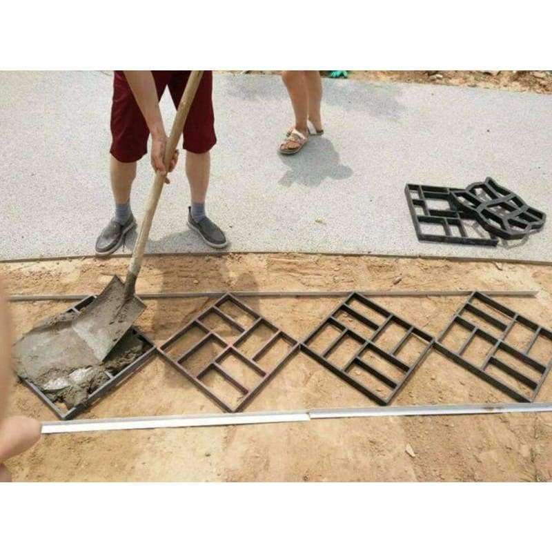 Planet Gates Garden decorated paving plastic mold for garden path DIY Stone / paving mold/pathmate shovel moldes para concreto