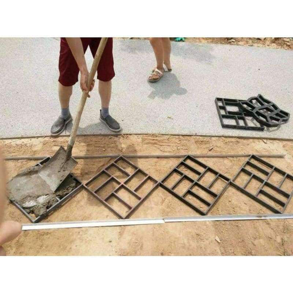 Planet Gates Garden decorated paving plastic mold for garden path DIY Stone / paving mold/pathmate shovel moldes para concreto