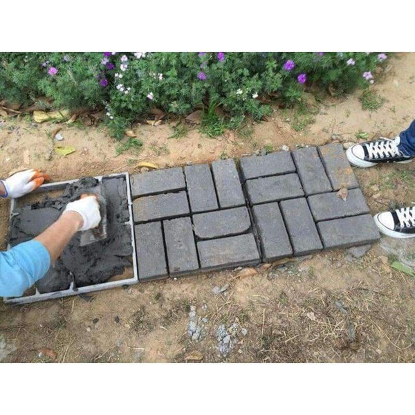 Planet Gates Garden decorated paving plastic mold for garden path DIY Stone / paving mold/pathmate shovel moldes para concreto