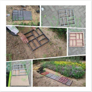 Planet Gates Garden decorated paving plastic mold for garden path DIY Stone / paving mold/pathmate shovel moldes para concreto