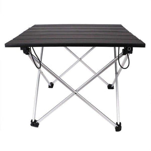 Planet Gates Garden Outdoor Furniture Black Square Folding Tables with Pouch Camping Outdoor Tables for Camping, Hiking, Picnic, Fishing, BBQ