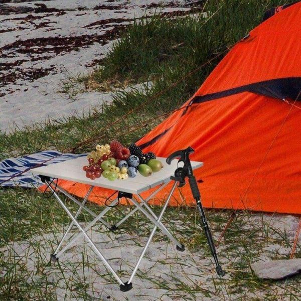 Planet Gates Garden Outdoor Furniture Black Square Folding Tables with Pouch Camping Outdoor Tables for Camping, Hiking, Picnic, Fishing, BBQ