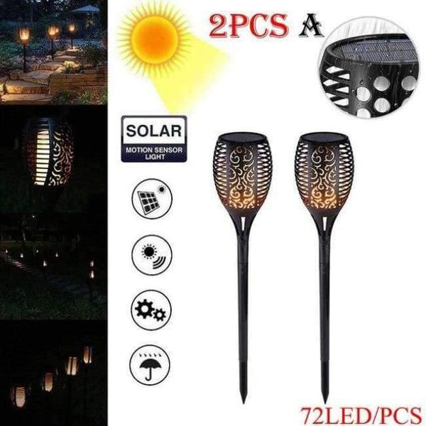 Planet Gates Garden Supplies 72led-2PCS Garden Decoration Solar powered LED Flame Lamp 72/96LEDs Lawn Flame Flickering Torch Light Outdoor Solar LED Fire Light Supplies