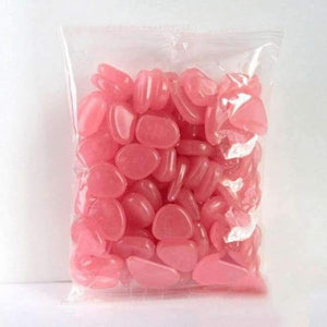 Planet Gates Garden Supplies Pink 100pcs/pack Garden Ornaments Stone Glow In The Dark Luminous Pebbles Stones For Walkway Wedding Decoration Party Event Supplies