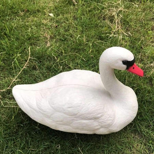 Planet Gates Garden Supplies Resin Realistic Imitation White Goose  Micro Landscape Gardening Supplies Home Garden Outdoor Patio Decoration