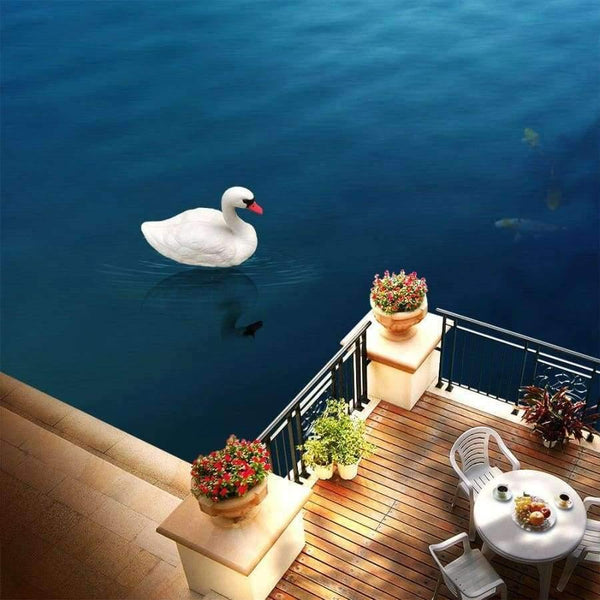 Planet Gates Garden Supplies Resin Realistic Imitation White Goose  Micro Landscape Gardening Supplies Home Garden Outdoor Patio Decoration