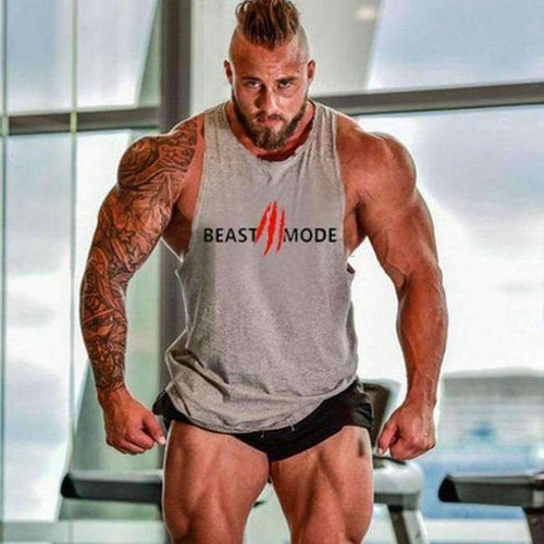 Planet Gates gary / M Bodybuilding Fitness Mens Gym Tanktop Golds Vest Stringer Sports wear Undershirt Weight Lifting Sport Tank