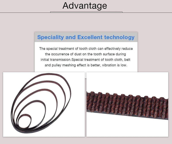 Planet Gates GATES-LL-2GT Closed Loop Timing Belt GT2 synchronous belt 6MM Fiberglass Reinforced Belt 3D Printer Parts for Ender3 cr10 Anet