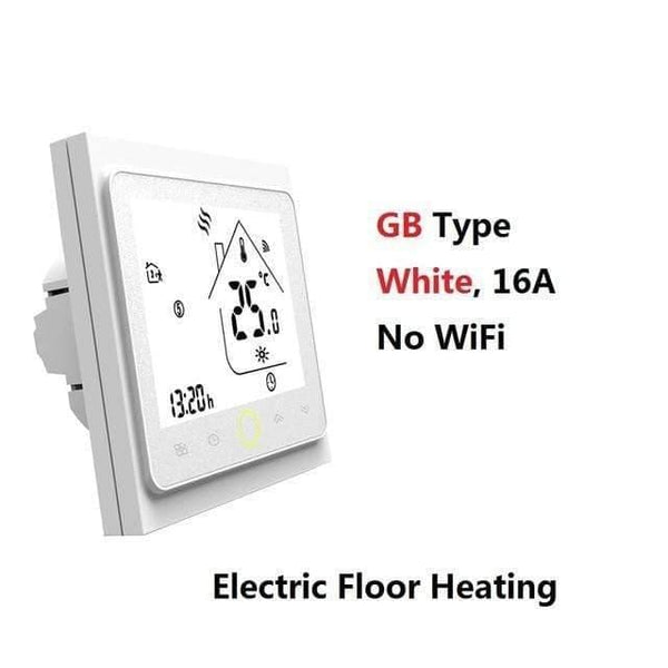 Planet Gates GB White (NO WiFi) AC95~240V WiFi Temperature Controller Electric Floor Heating Water/Gas Boiler Thermostat Works with Google Home Alexa