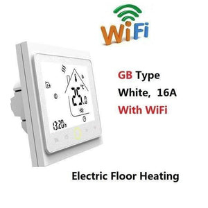 Planet Gates GB White (WiFi) AC95~240V WiFi Temperature Controller Electric Floor Heating Water/Gas Boiler Thermostat Works with Google Home Alexa