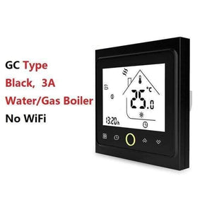 Planet Gates GC Black (NO WiFi) AC95~240V WiFi Temperature Controller Electric Floor Heating Water/Gas Boiler Thermostat Works with Google Home Alexa