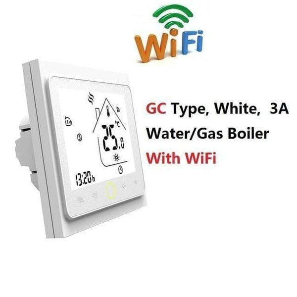 Planet Gates GC White  (WiFi) AC95~240V WiFi Temperature Controller Electric Floor Heating Water/Gas Boiler Thermostat Works with Google Home Alexa