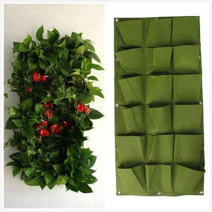 Planet Gates Generic 18-Pocket Hanging Vertical Yard Wall Planter Bag Indoor/Outdoor Herb Pot Flowerpot Planter Growth Bags Gardening Supply