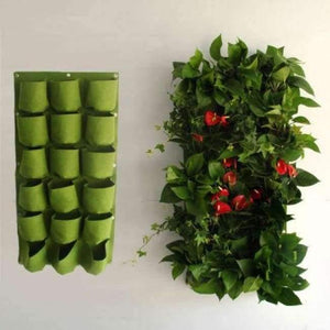 Planet Gates Generic 18-Pocket Hanging Vertical Yard Wall Planter Bag Indoor/Outdoor Herb Pot Flowerpot Planter Growth Bags Gardening Supply