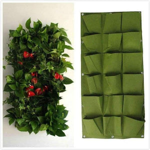 Planet Gates Generic 18-Pocket Hanging Vertical Yard Wall Planter Bag Indoor/Outdoor Herb Pot Flowerpot Planter Growth Bags Gardening Supply