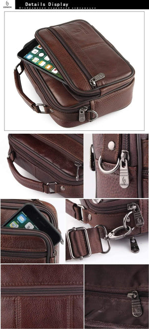 Planet Gates Genuine Cowhide Leather Shoulder Bag Small Messenger Bags Men Travel Crossbody Bag Handbags New Fashion Men Bag Flap