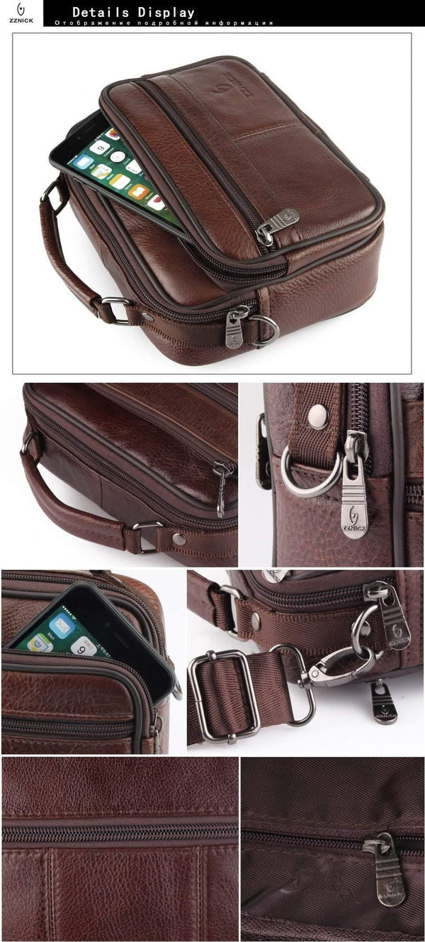 Planet Gates Genuine Cowhide Leather Shoulder Bag Small Messenger Bags Men Travel Crossbody Bag Handbags New Fashion Men Bag Flap