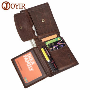 Planet Gates Genuine Crazy Horse Leather Men Wallets Vintage Trifold Wallet Zip Coin Pocket Purse Cowhide Leather Rfid Wallet For Men