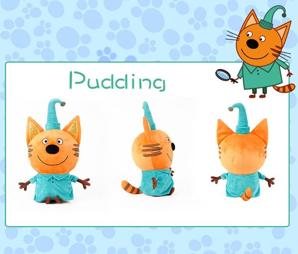 Planet Gates Genuine kid e cats Russian Три кота My Family Three Happy Cats Plush Doll Cookie Candy Pudding Happy Cat Doll Toy Children Gift