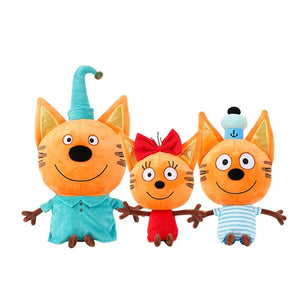 Planet Gates Genuine kid e cats Russian Три кота My Family Three Happy Cats Plush Doll Cookie Candy Pudding Happy Cat Doll Toy Children Gift