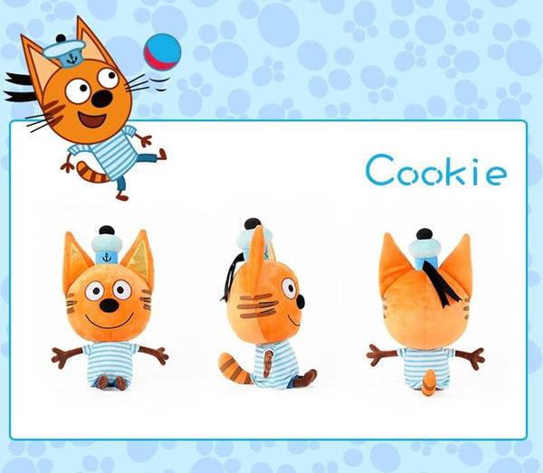 Planet Gates Genuine kid e cats Russian Три кота My Family Three Happy Cats Plush Doll Cookie Candy Pudding Happy Cat Doll Toy Children Gift