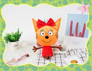 Planet Gates Genuine kid e cats Russian Три кота My Family Three Happy Cats Plush Doll Cookie Candy Pudding Happy Cat Doll Toy Children Gift