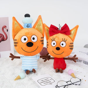 Planet Gates Genuine kid e cats Russian Три кота My Family Three Happy Cats Plush Doll Cookie Candy Pudding Happy Cat Doll Toy Children Gift