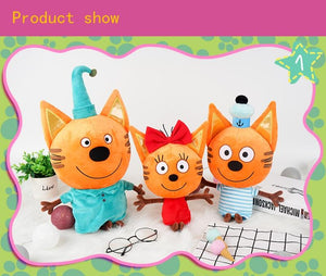 Planet Gates Genuine kid e cats Russian Три кота My Family Three Happy Cats Plush Doll Cookie Candy Pudding Happy Cat Doll Toy Children Gift