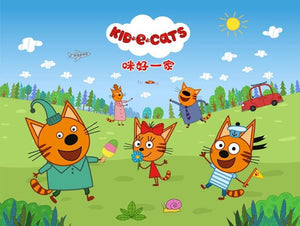 Planet Gates Genuine kid e cats Russian Три кота My Family Three Happy Cats Plush Doll Cookie Candy Pudding Happy Cat Doll Toy Children Gift