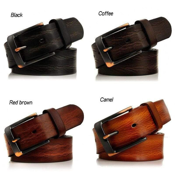Genuine Leather Belts Men Luxury Brand Designer High Quality Business Strap Male Wide Pin Buckle For Jeans