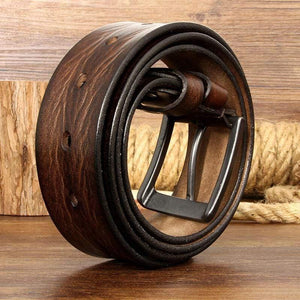 Genuine Leather Belts Men Luxury Brand Designer High Quality Business Strap Male Wide Pin Buckle For Jeans