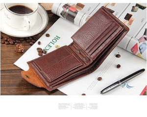 Planet Gates Genuine Leather Brand Men Wallets Design Short Small Wallets Male Mens Purses Card Holder Carteras