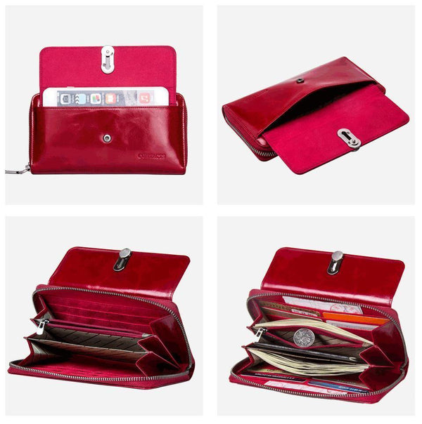 Planet Gates Genuine Leather Clutches Women Bag Coin Purse Handbag Passport Cover Long Wallets Fashion Card holder Wallet