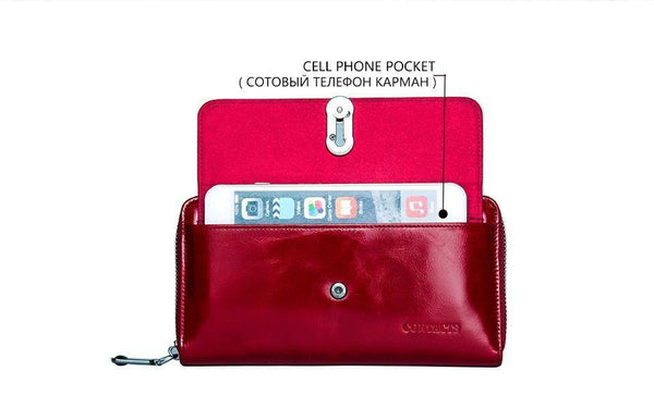 Planet Gates Genuine Leather Clutches Women Bag Coin Purse Handbag Passport Cover Long Wallets Fashion Card holder Wallet